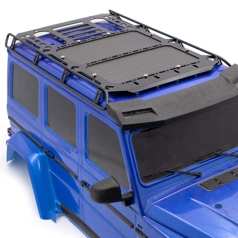 KYX Racing Metal Roof Rack with Carbon Fibre Panel 253x168mm Upgrades Parts Accessories for RC Crawler Car Traxxas TRX4 G500 Car Body - Image 5